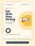Eat Well, Stay Strong guide cover: nutrition during cancer treatment, 26-page instant PDF download