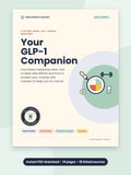 Your GLP-1 Companion printable PDF guide cover, 19 pages, 18 linked sources